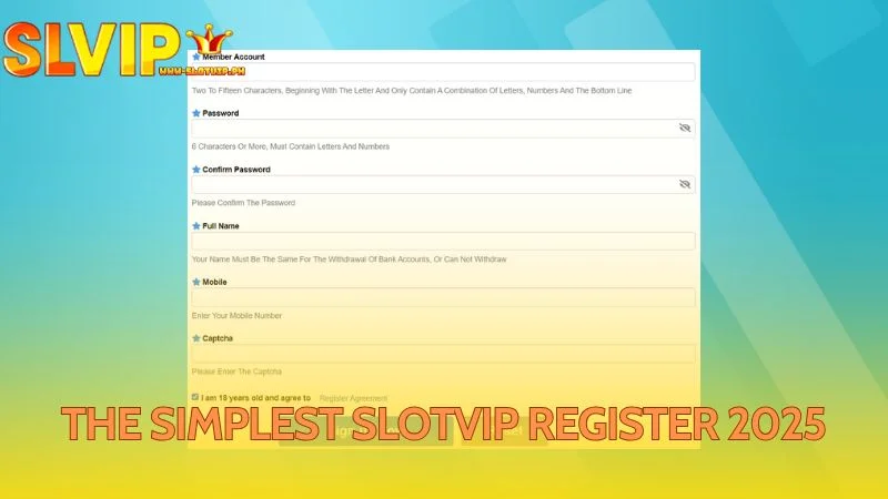 In 2025 people easily do a quick Slotvip Register online